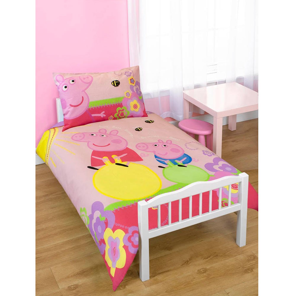 PEPPA PIG 'ADORABLE' JUNIOR COT BED DUVET COVER NEW eBay