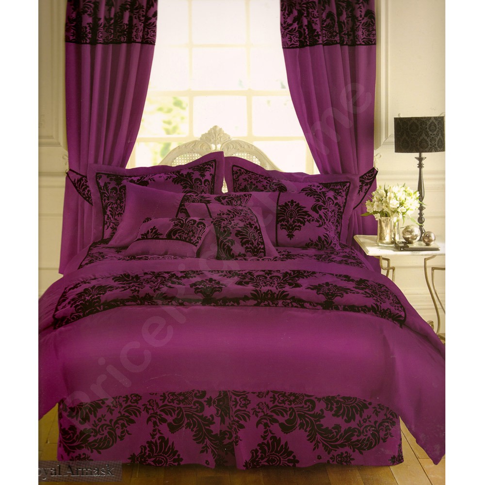Aubergine single duvet cover