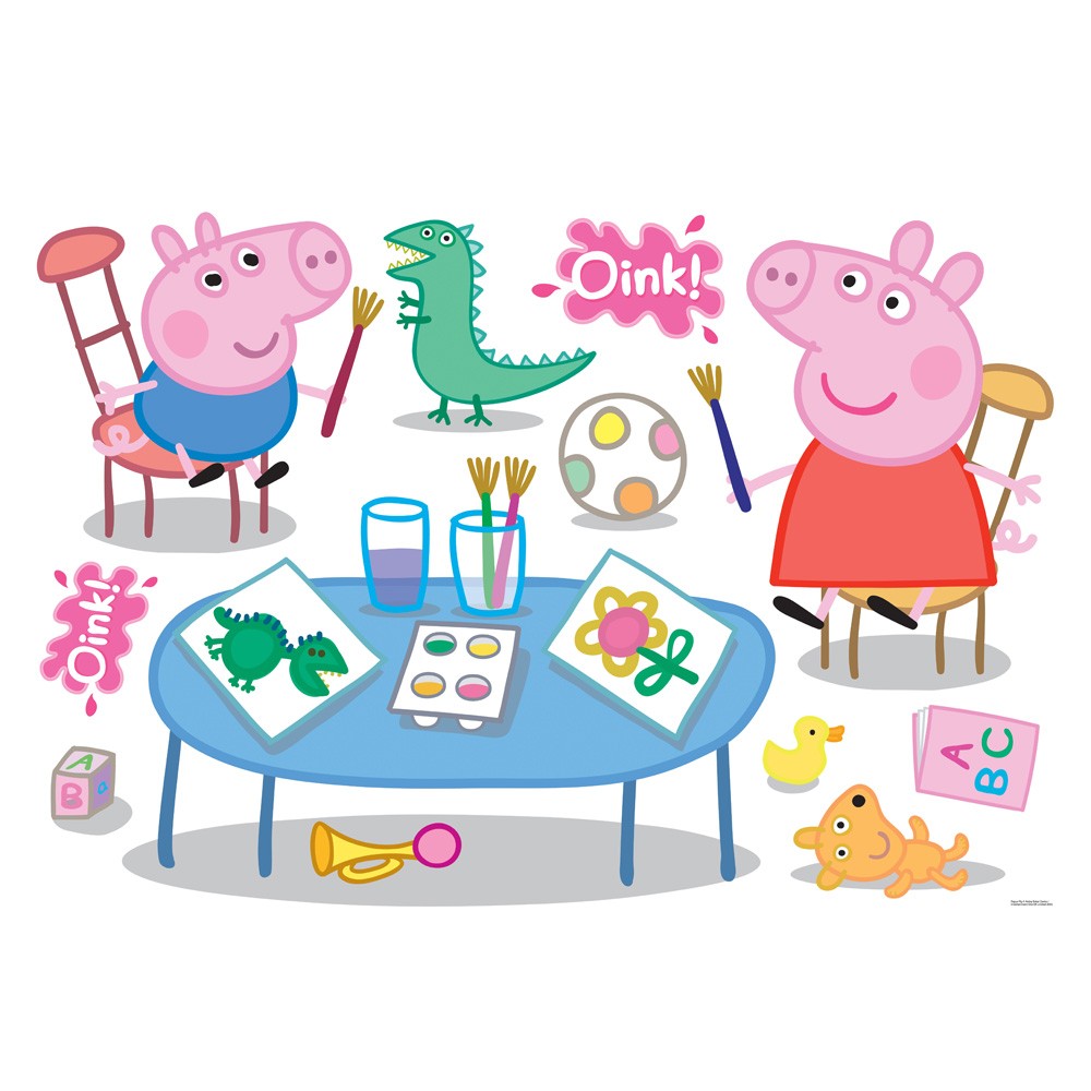 Peppa Pig Large Maxi Wall Stickers New (FREE P+P) eBay
