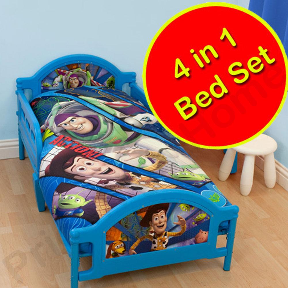 4 in 1 CHARACTER BEDDING BUNDLES TO FIT JUNIOR & TODDLER BEDS NEW