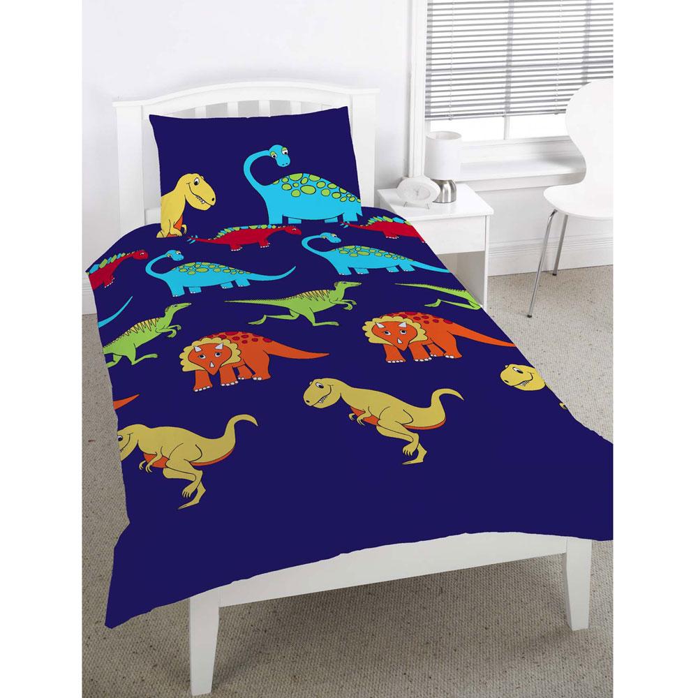 Dinosaurs Single Duvet Cover Boys Blue NEW (FREE P+P) eBay