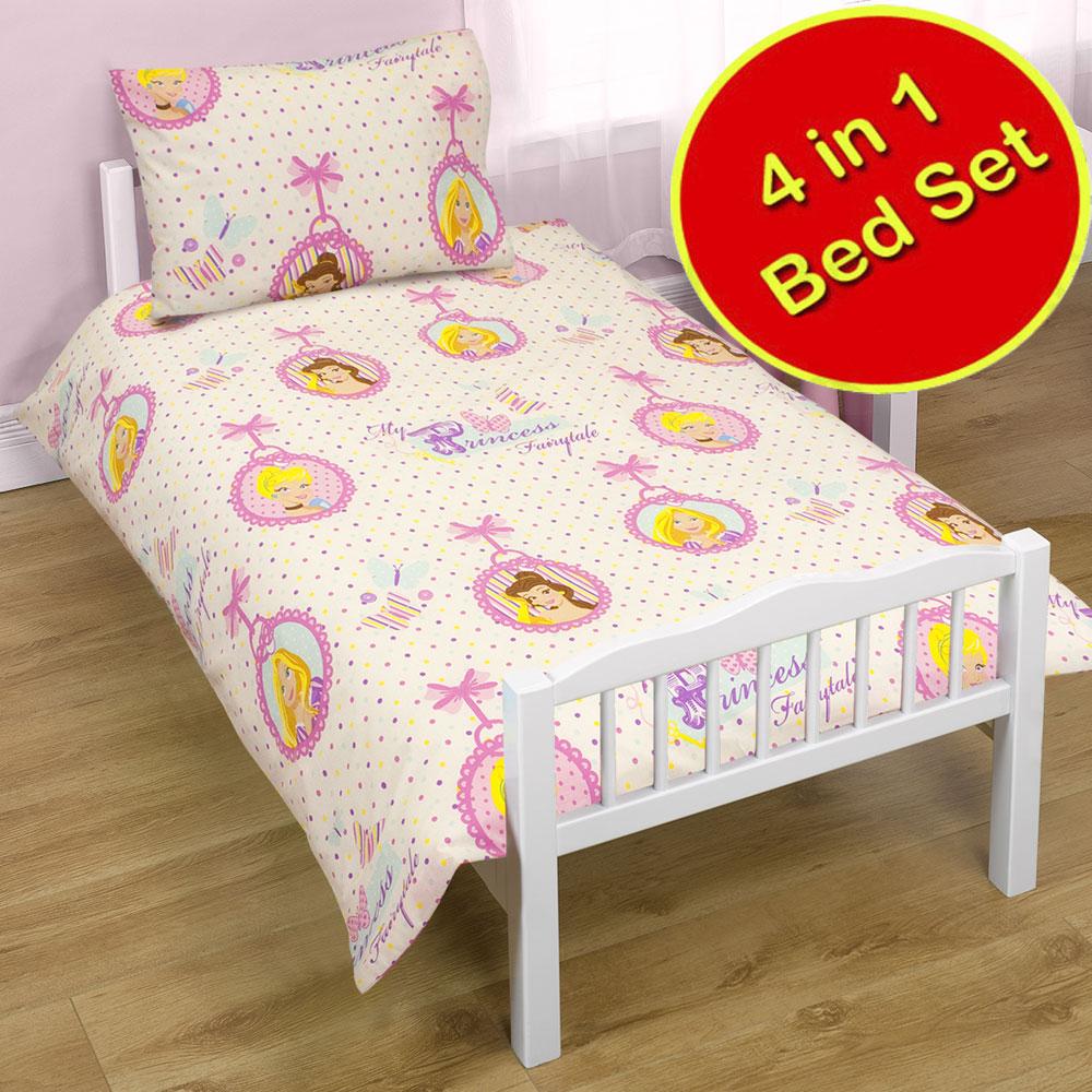 4 in 1 CHARACTER BEDDING BUNDLES TO FIT JUNIOR & TODDLER BEDS NEW
