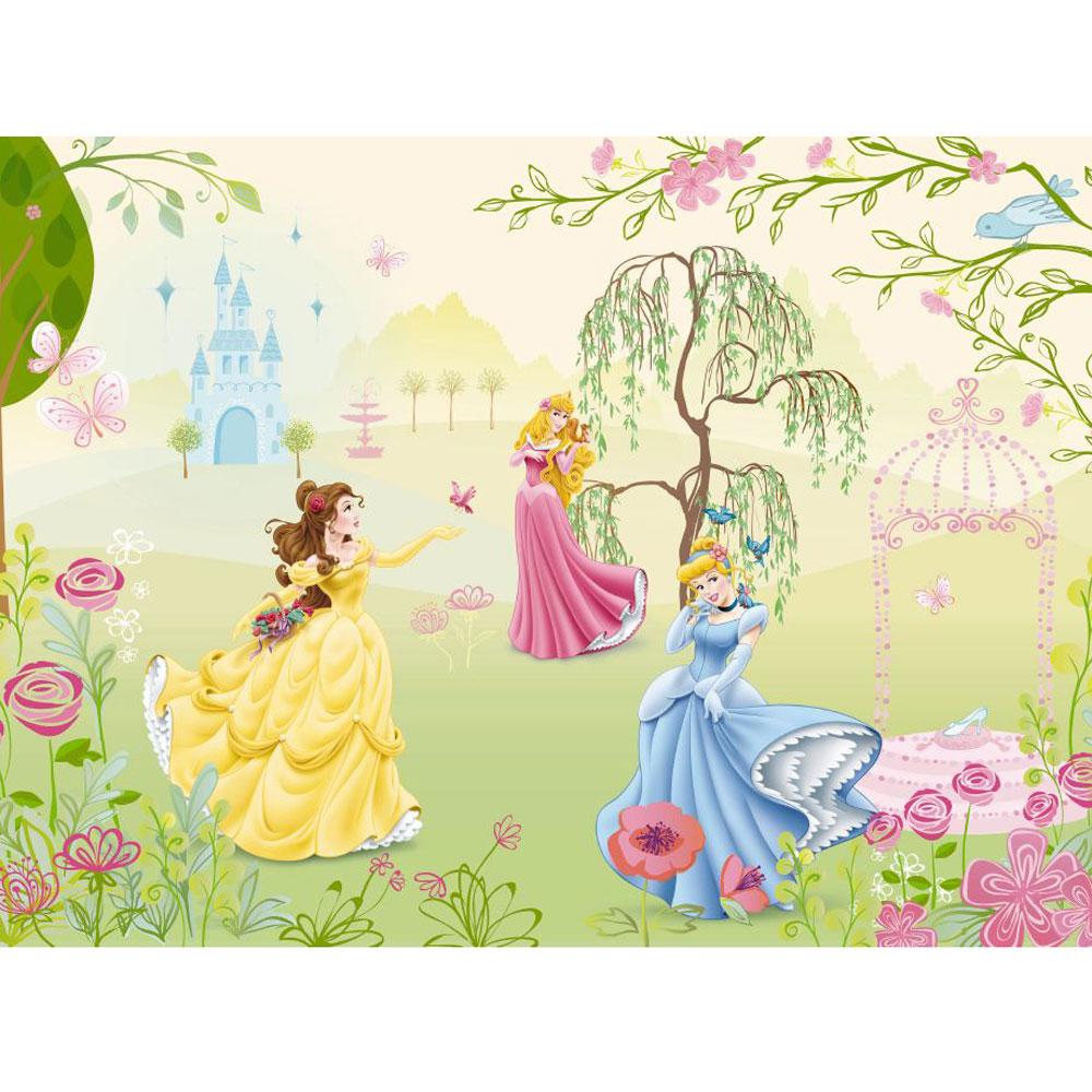DISNEY PRINCESS 'GARDEN' LARGE PHOTO WALL MURAL ROOM DECOR WALLPAPER eBay