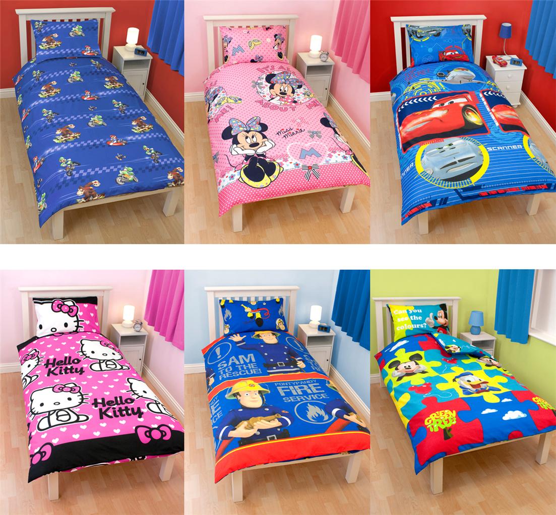 Kids Character and Generic Single Duvet Covers Childrens Bedding New