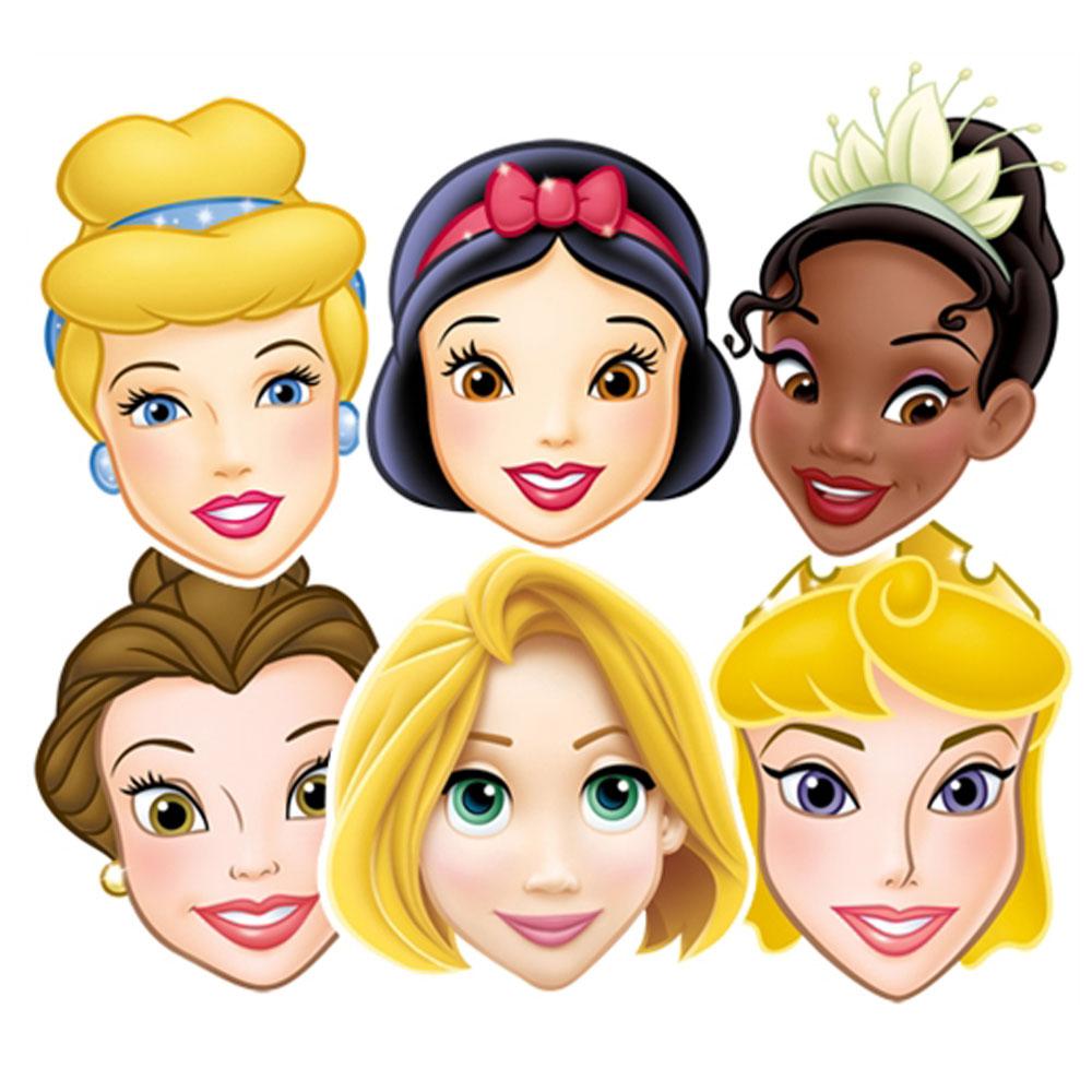 Disney Princess Fun Face Masks Set x 6 Sleeping Beauty, Cinderella