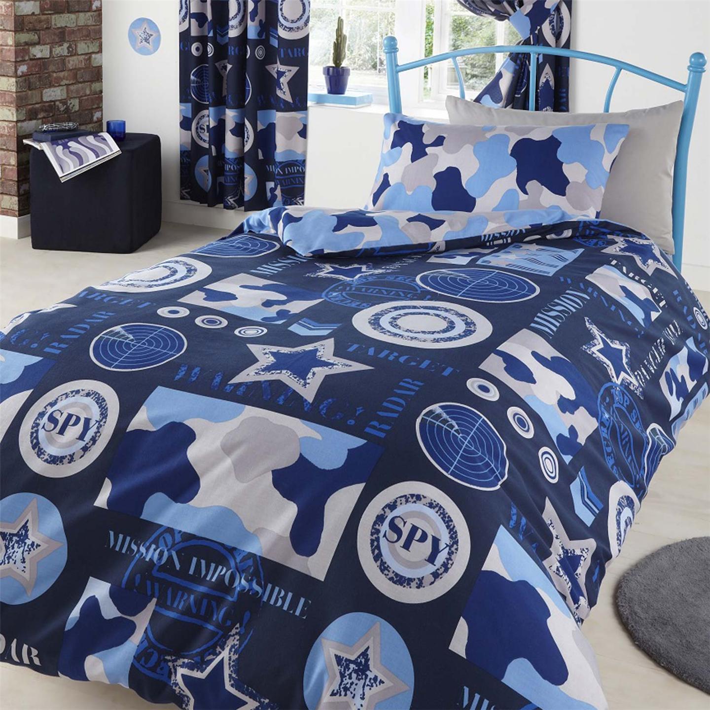 Modern Blue Camo Bedroom Ideas 