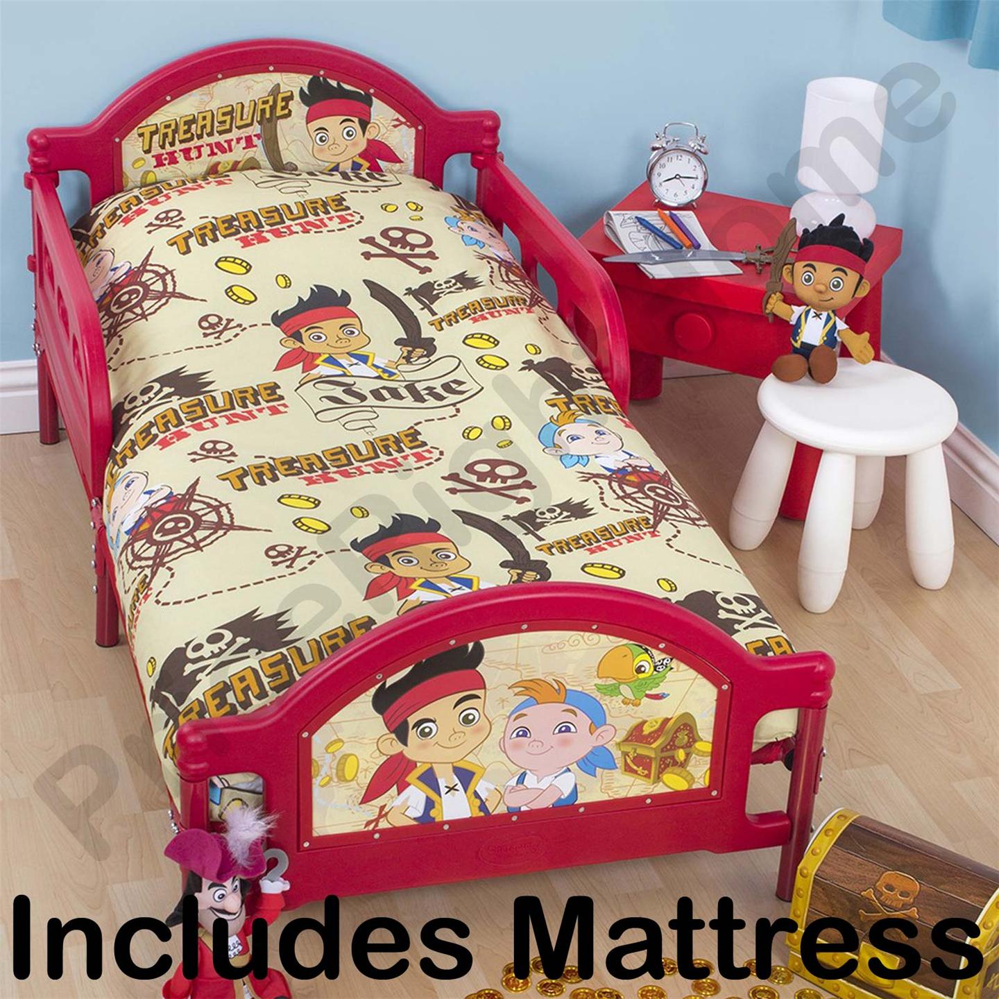 OFFICIAL DISNEY AND CHARACTER JUNIOR TODDLER BEDS WITH MATTRESS - NEW - Picture 4 of 11