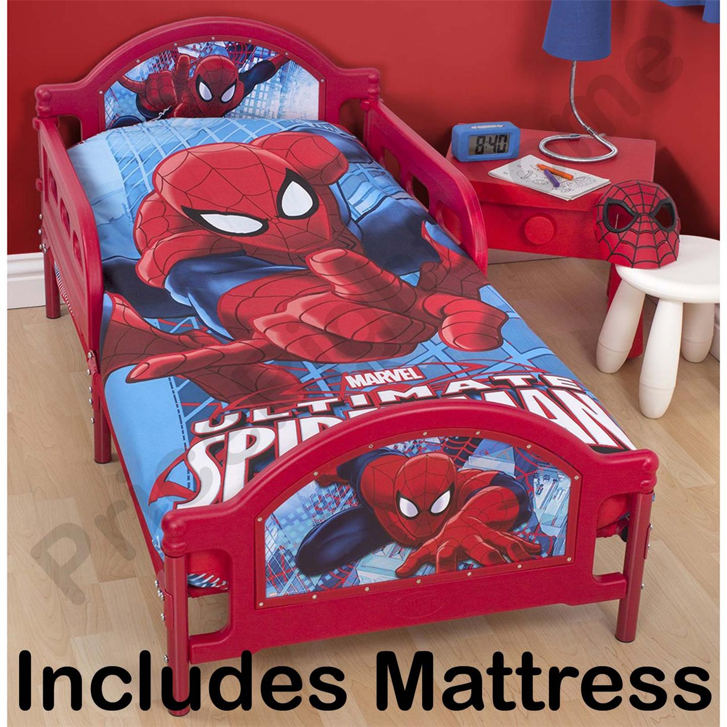 OFFICIAL DISNEY AND CHARACTER JUNIOR TODDLER BEDS WITH MATTRESS - NEW - Picture 10 of 11