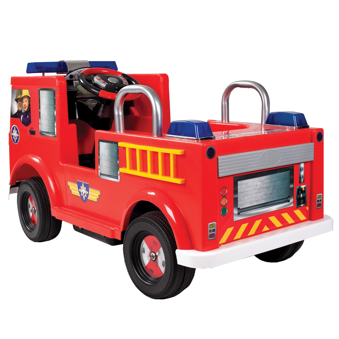 Details about Fireman Sam Jupiter 12v Battery Powered Ride-On Car New .