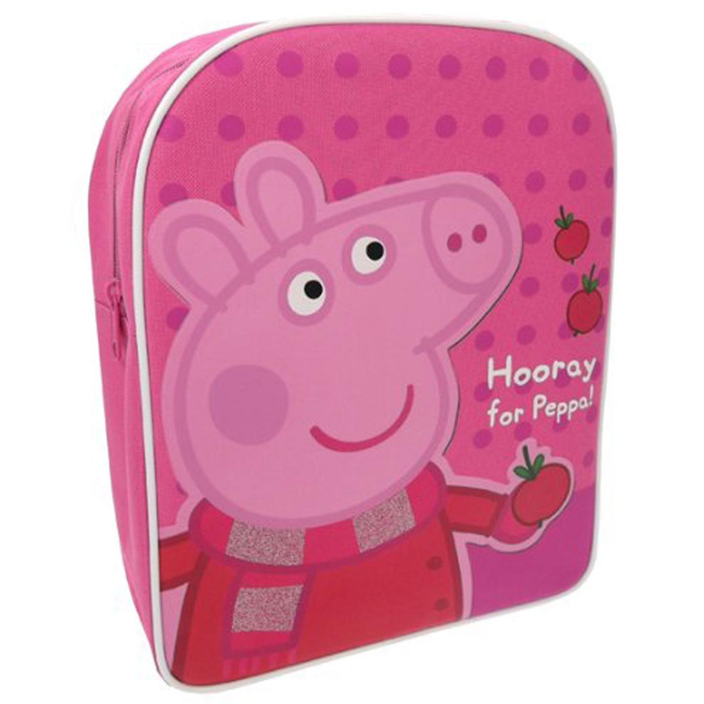 PEPPA PIG 'HOORAY' SCHOOL BAG RUCKSACK BACKPACK NEW OFFICIAL eBay