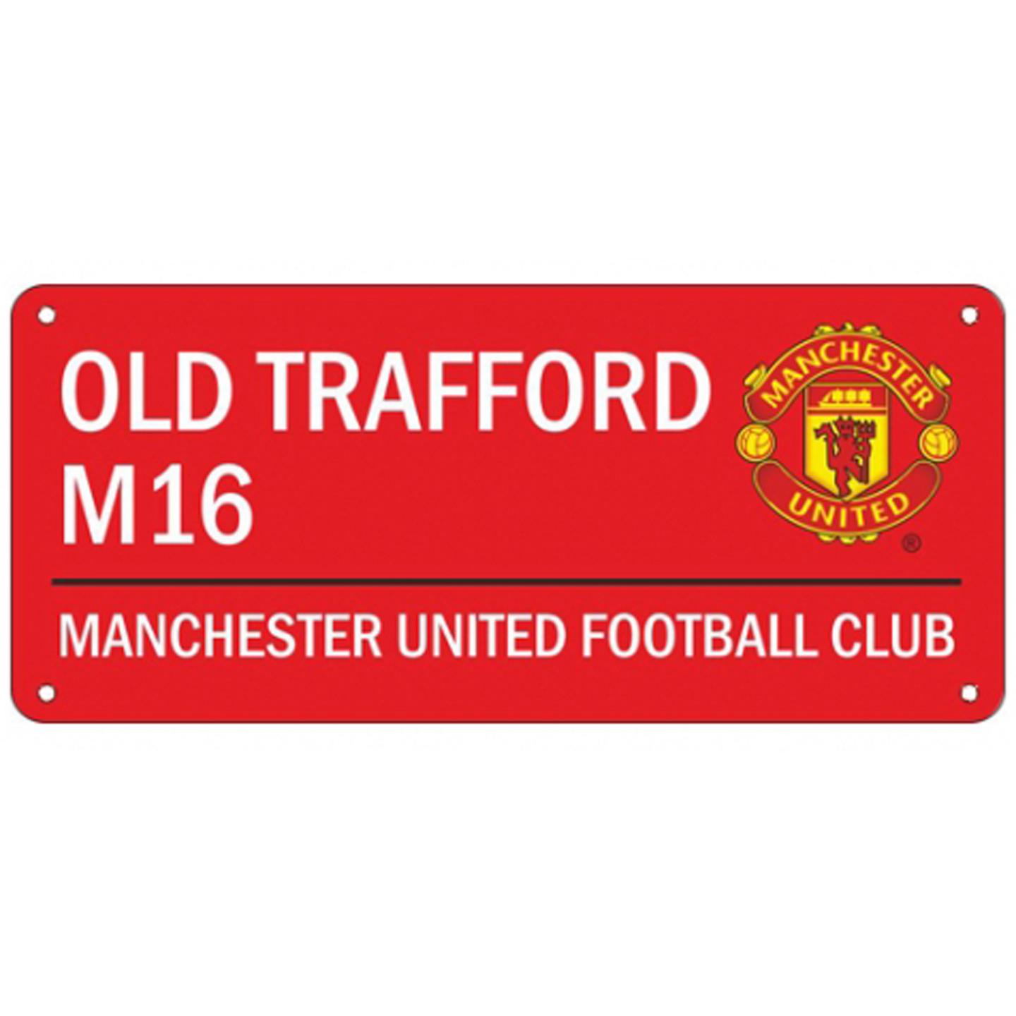 MANCHESTER UNITED FC STREET ROAD SIGN NEW OFFICIAL OLD ...