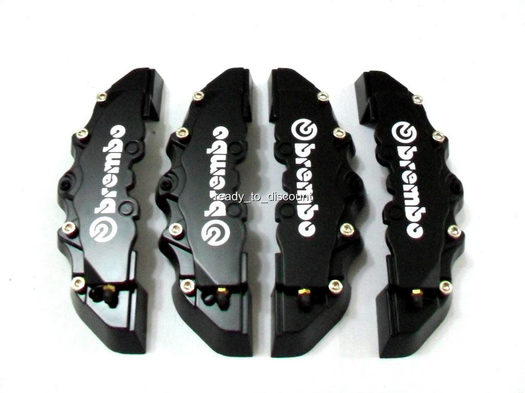 BLACK BREMBO STYLE BRAKE CALIPER COVERS KIT 4PCS F/REAR eBay