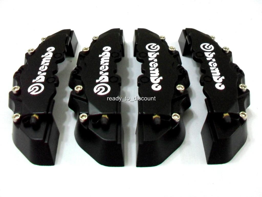 BLACK BREMBO STYLE BRAKE CALIPER COVERS KIT 4PCS F/REAR eBay