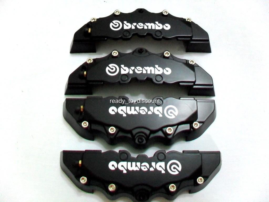 BLACK BREMBO STYLE BRAKE CALIPER COVERS KIT 4PCS F/REAR eBay