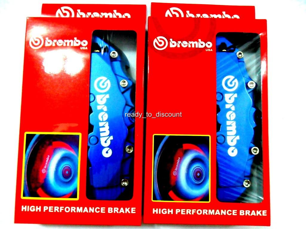 NEW DARK BLUE BREMBO STYLE BRAKE CALIPER COVERS KIT 4PCS FRONT/REAR eBay
