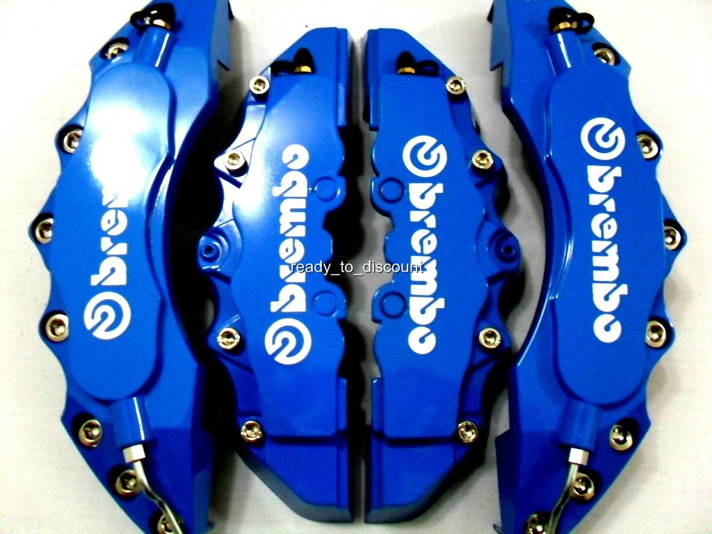 BIG LIGHT BLUE BREMBO STYLE BRAKE CALIPER COVERS KIT 4PCS FRONT/REAR eBay