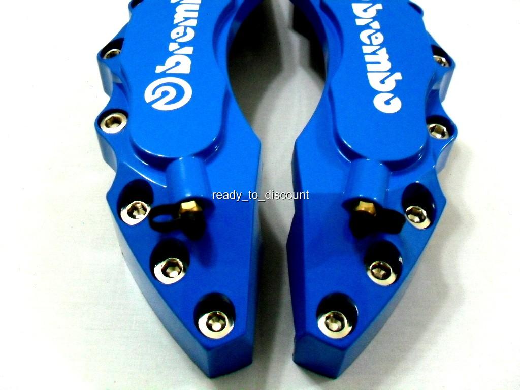 BIG LIGHT BLUE BREMBO STYLE BRAKE CALIPER COVERS KIT 4PCS FRONT/REAR
