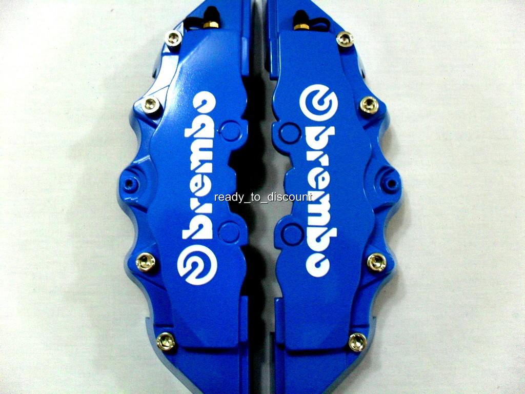 BIG LIGHT BLUE BREMBO STYLE BRAKE CALIPER COVERS KIT 4PCS FRONT/REAR eBay