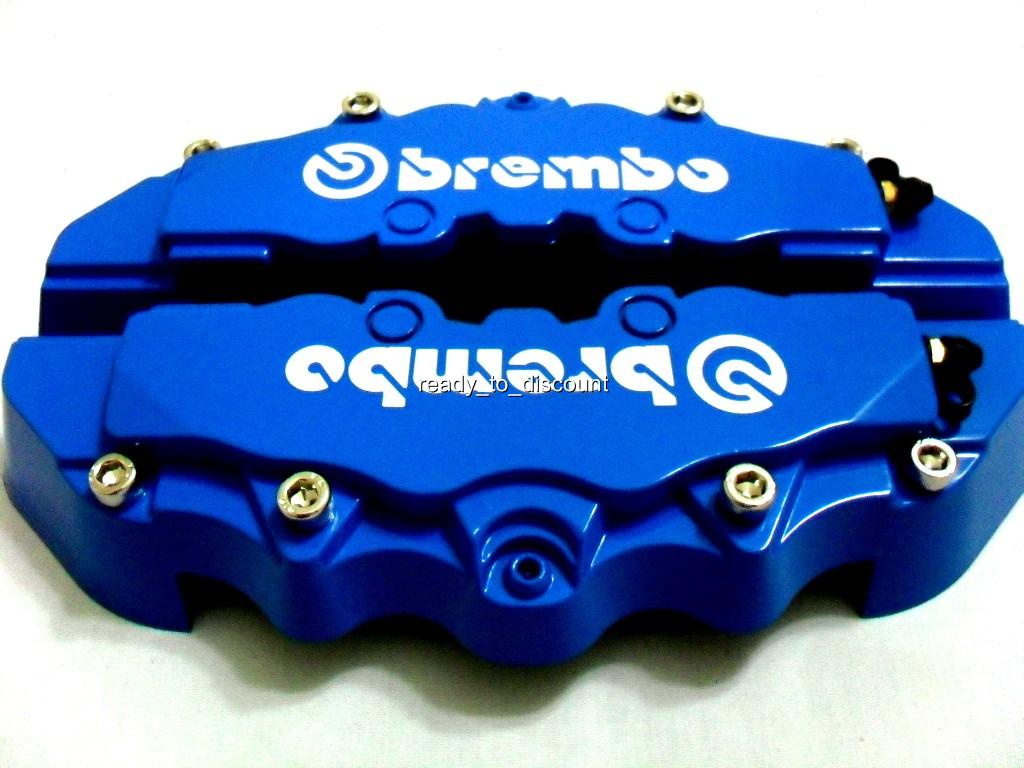 BIG LIGHT BLUE BREMBO STYLE BRAKE CALIPER COVERS KIT 4PCS FRONT/REAR eBay