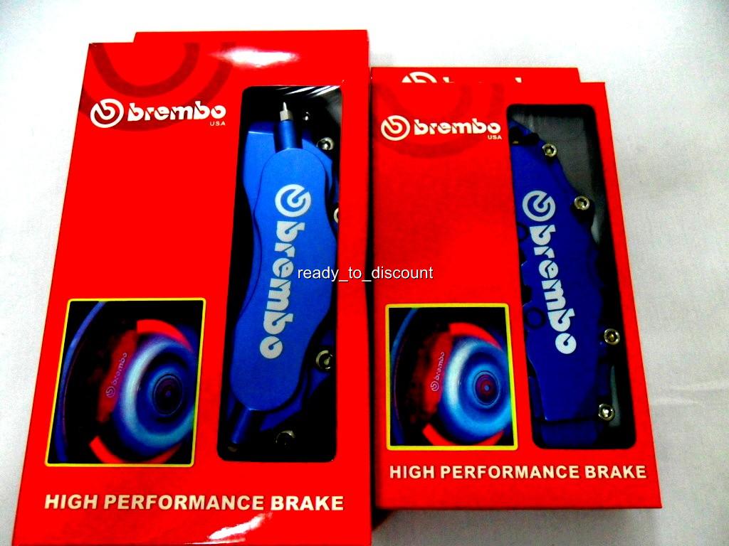 BIG DARK BLUE BREMBO STYLE BRAKE CALIPER COVERS KIT 4PCS FRONT/REAR eBay