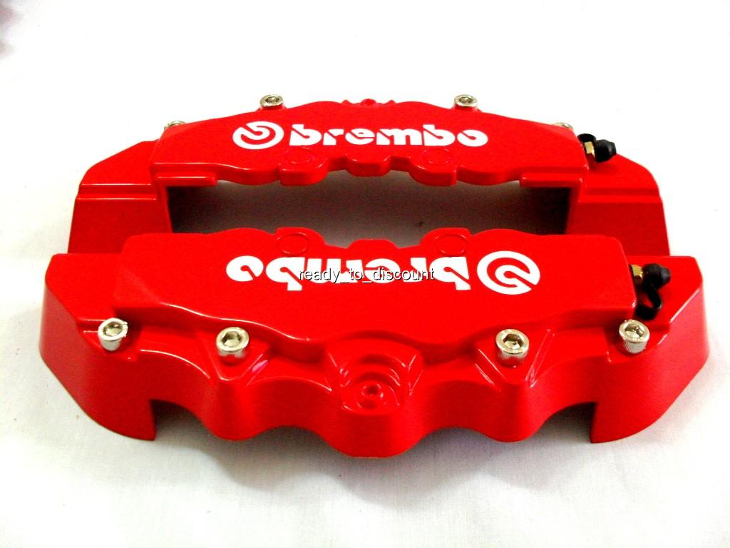 BIG RED BREMBO STYLE BRAKE CALIPER COVERS KIT 4PCS FRONT/REAR eBay