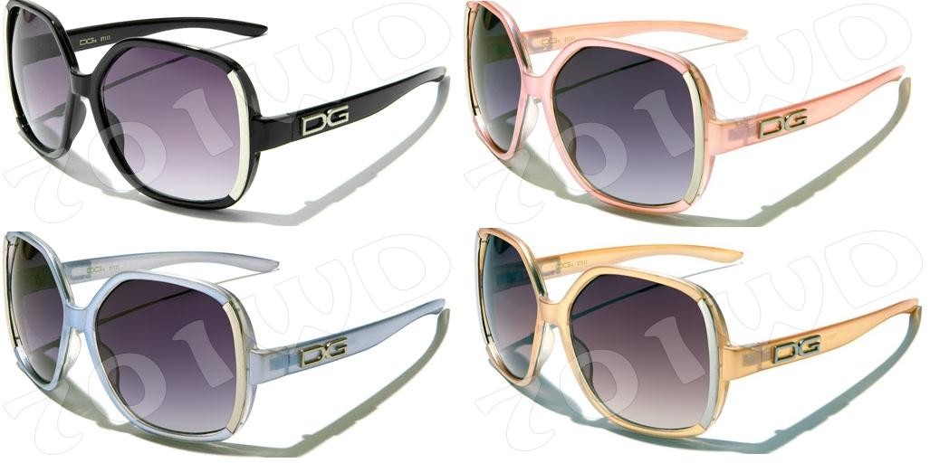 DG Womens Ladies Oversized Sunglasses Vintage Style Fashion New RARE