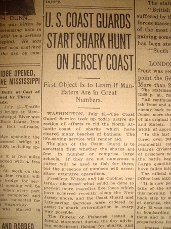 1916 shark attacks pictures. 080239CQ MONSTER SHARK ATTACK
