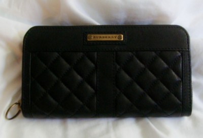 Lamb Clutch Wallet on New Washed Quilted Leather Large Zip Around Msrp 380 Nwt Wallet Black