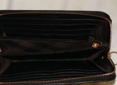 Lamb Clutch Wallet on New Washed Quilted Leather Large Zip Around Msrp 380 Nwt Wallet Black