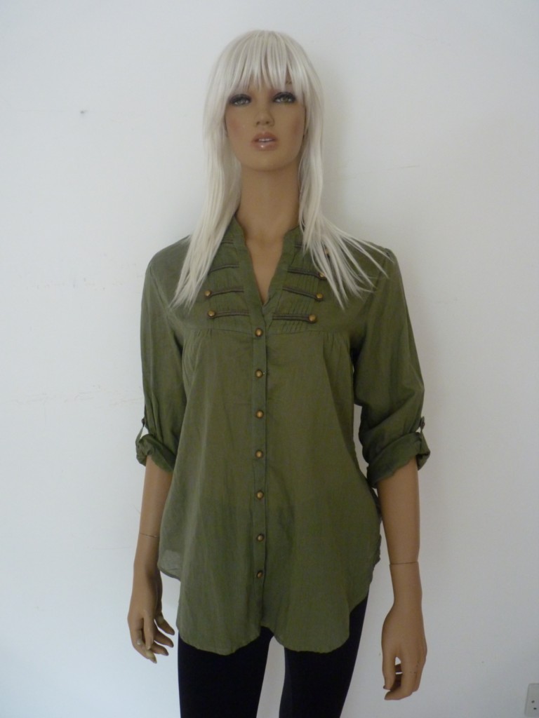 ladies khaki tops