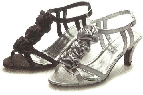 wide fitting silver evening shoes