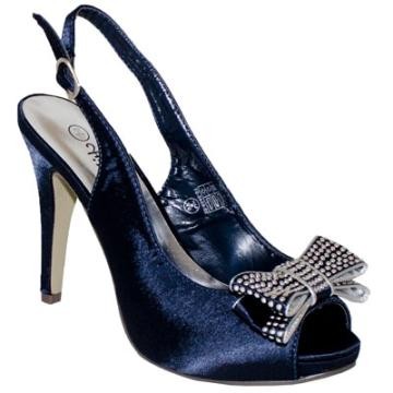 navy peep toe slingbacks