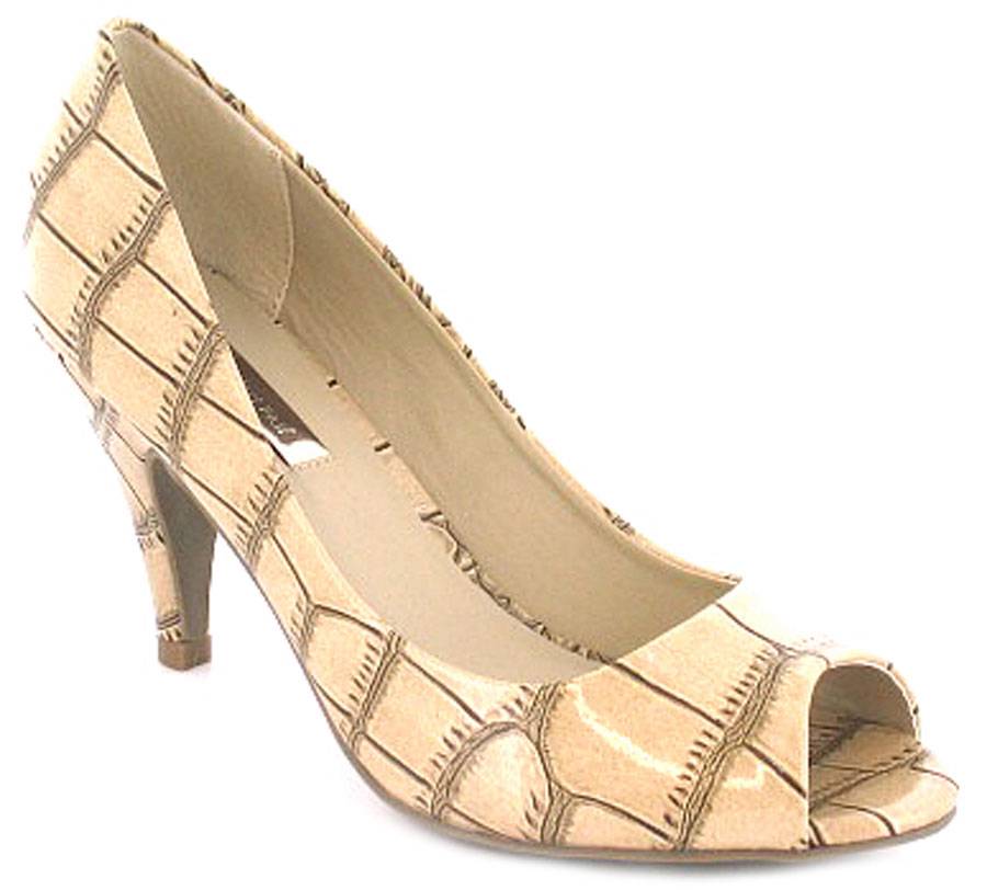 nude wide width heels