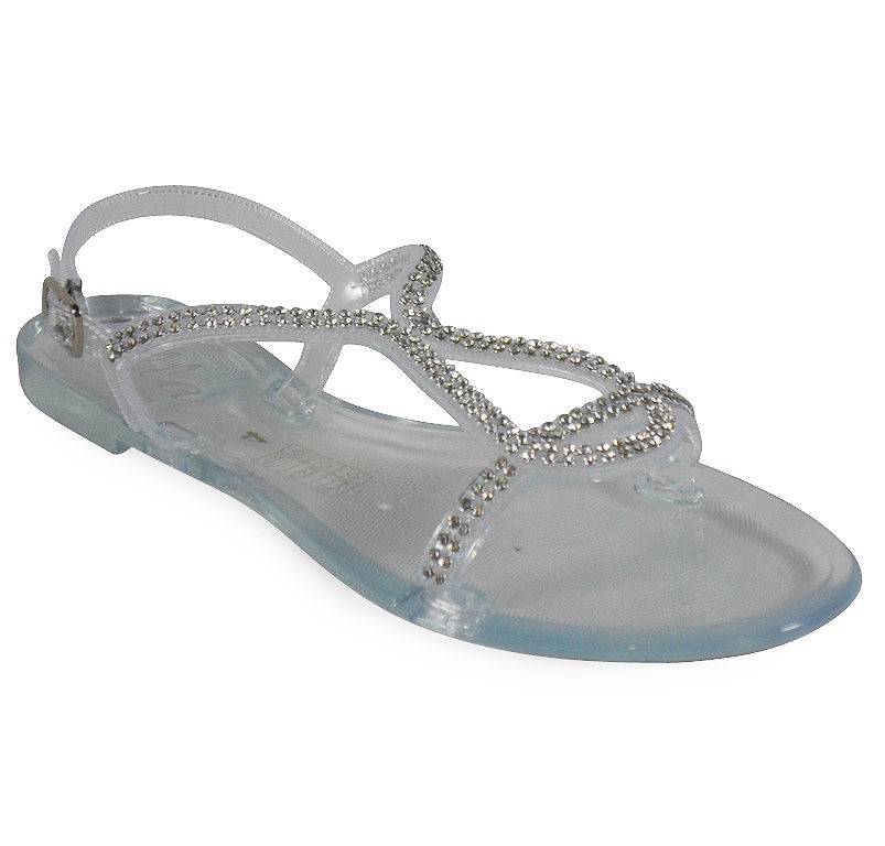 jelly sandals size 3 clear jelly buckle flat summer evening jelly sandals size 3 clear jelly buckle flat summer evening