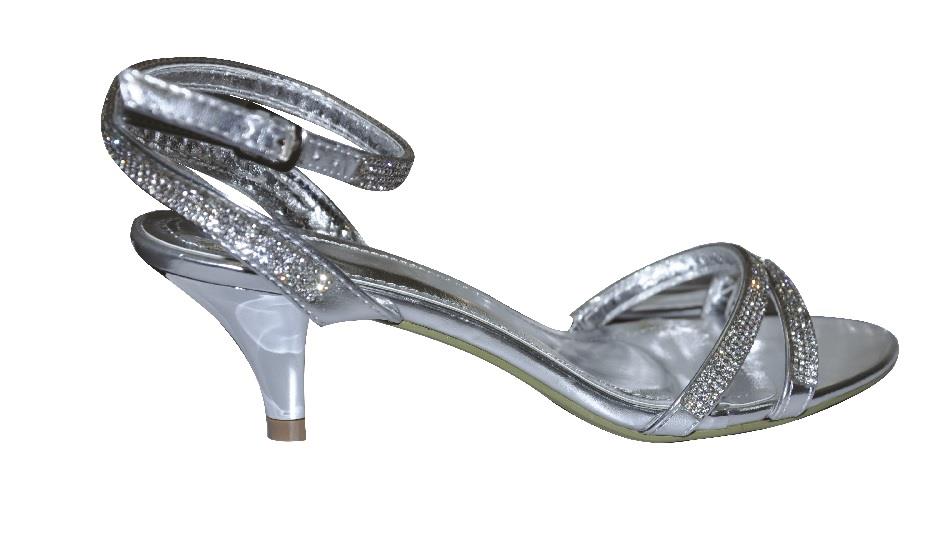sparkly low heeled sandals