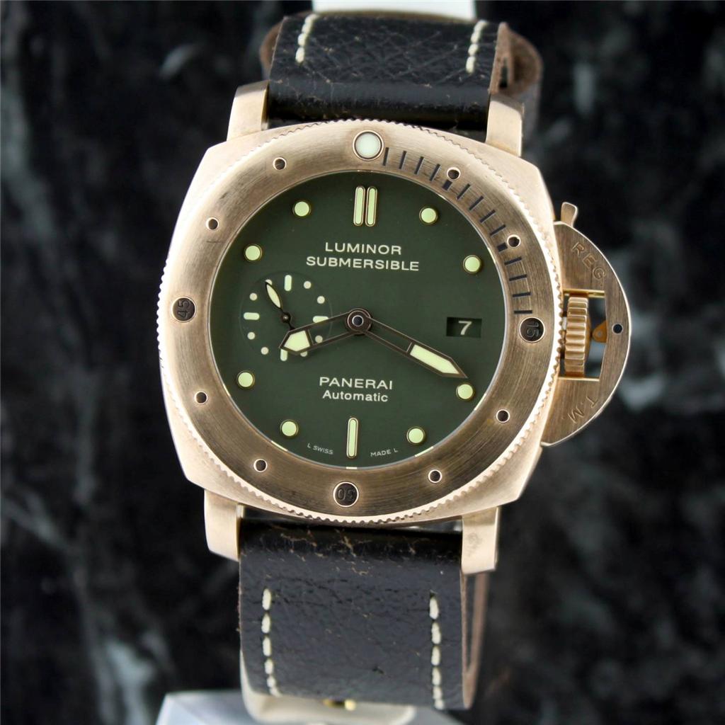 fs Panerai PAM 382 LUMINOR SUBMERSIBLE 1950 3 Days Auto BRONZO