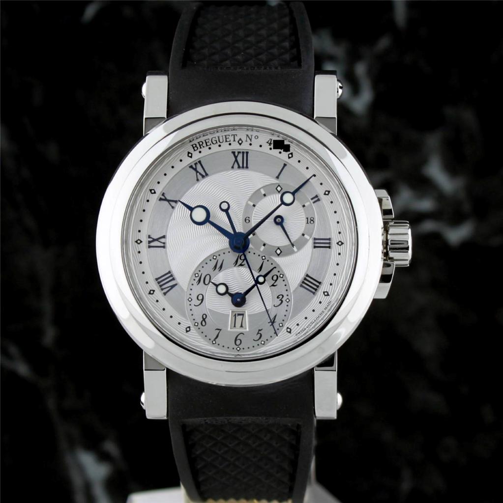 fs BREGUET Marine Automatic DUAL TIME GMT ref 5857ST 12 5ZU MINT