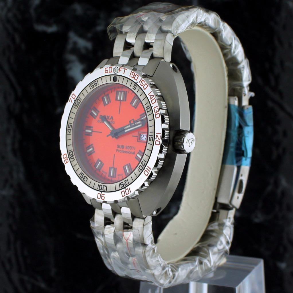 fs bnib DOXA SUB 800Ti Professional TITANIUM Automatic ORANGE