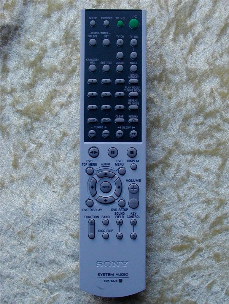 Sony Remote Control RM SD5 HCD ZX10D HCDZX10D LBTZX10D MHC RV888D MHC