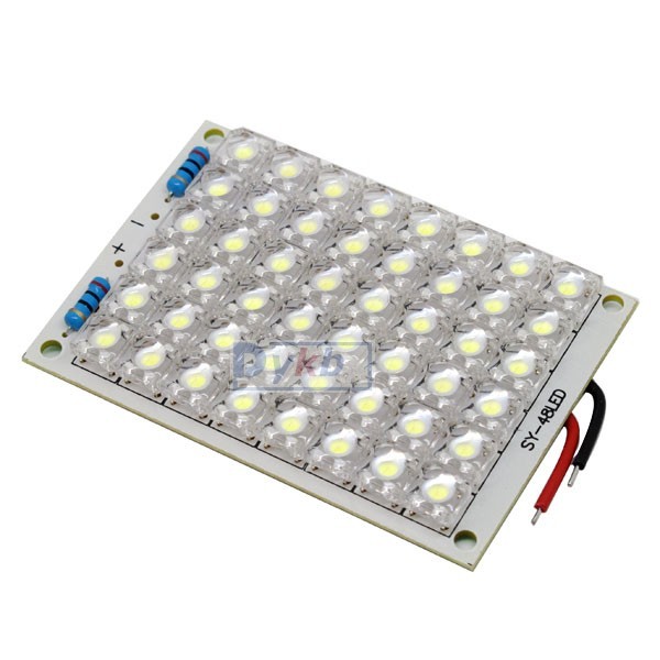 12V White LED Light Board 48 LED Piranha Panel Lighting