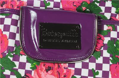 Betsey Johnson Laptop on New Auth Betsey Johnson Rose Pattern Satchel Bag Purple Ebay