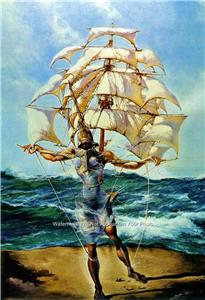 Salvador Dali Spanish Surrealist Eccentric Artist Wall Art ...