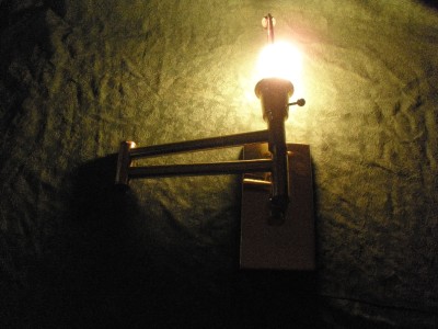 Wall Mounted Plug Lamps on Brass Plated Wall Mount Swing Arm Plug In Lamp Ebay