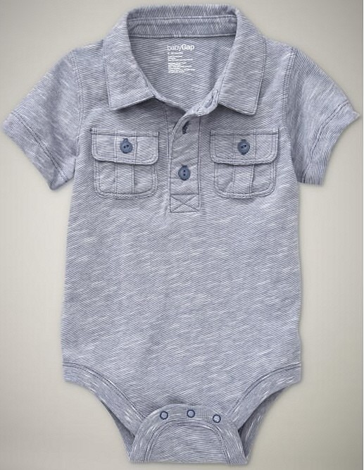 BABY GAP NWT Boy Clothes Heathered Cargo Polo Bodysuit eBay