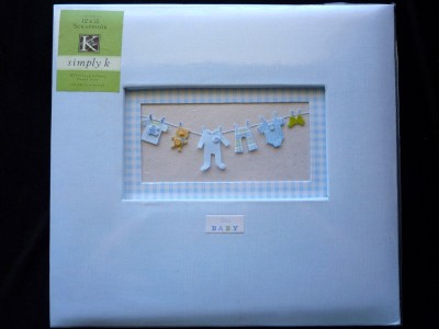  Baby Clothes on New Scrapbook   Baby Boy Clothes Line 12x12   Ebay