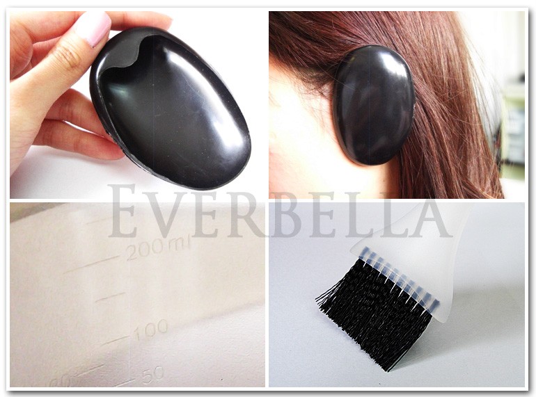 3PC Hair dye Combo Color Salon set Comb Bowl Ear cover everbella