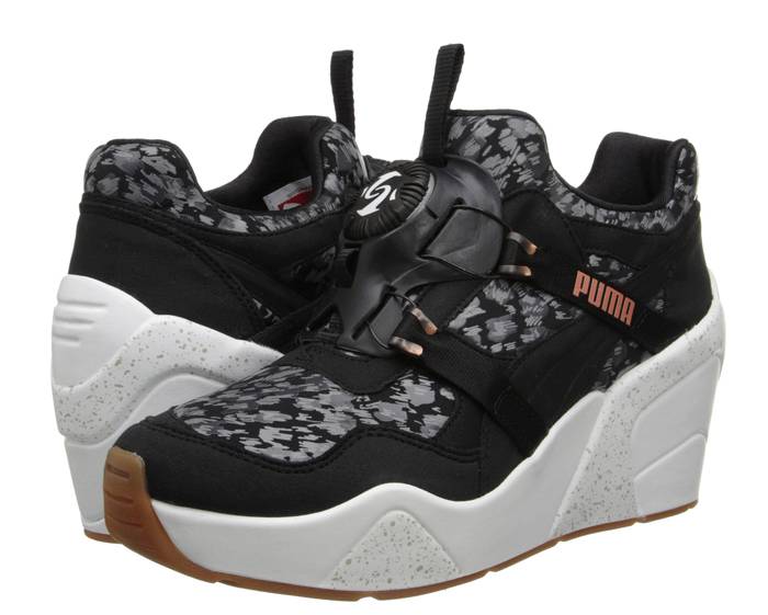 Puma Disc Wedge Nc Women S Athletic Sneakers Black Ebay