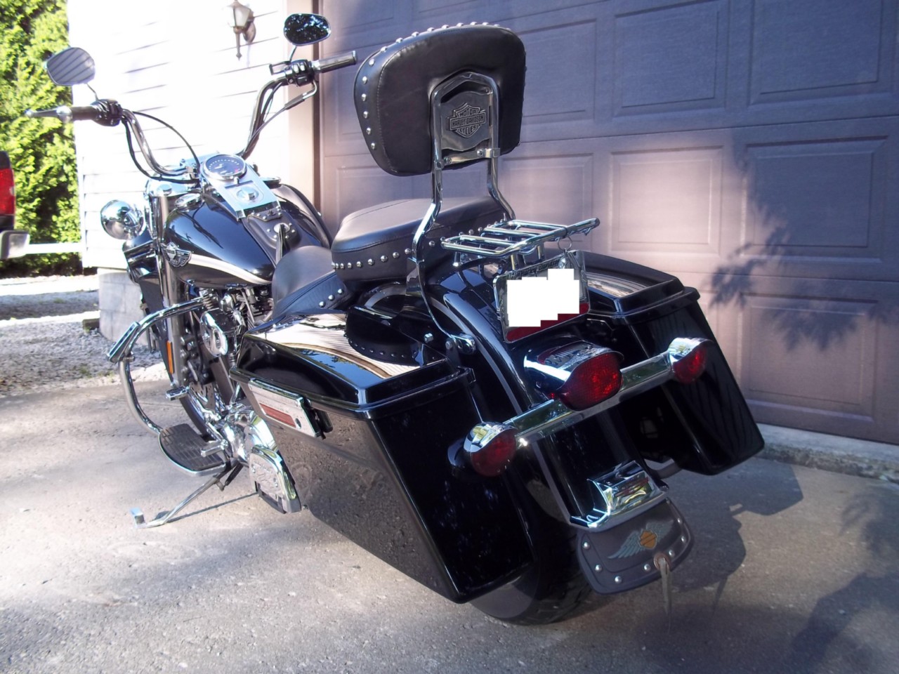 Harley Davidson Softail Hard Saddle Bags Brackets eBay