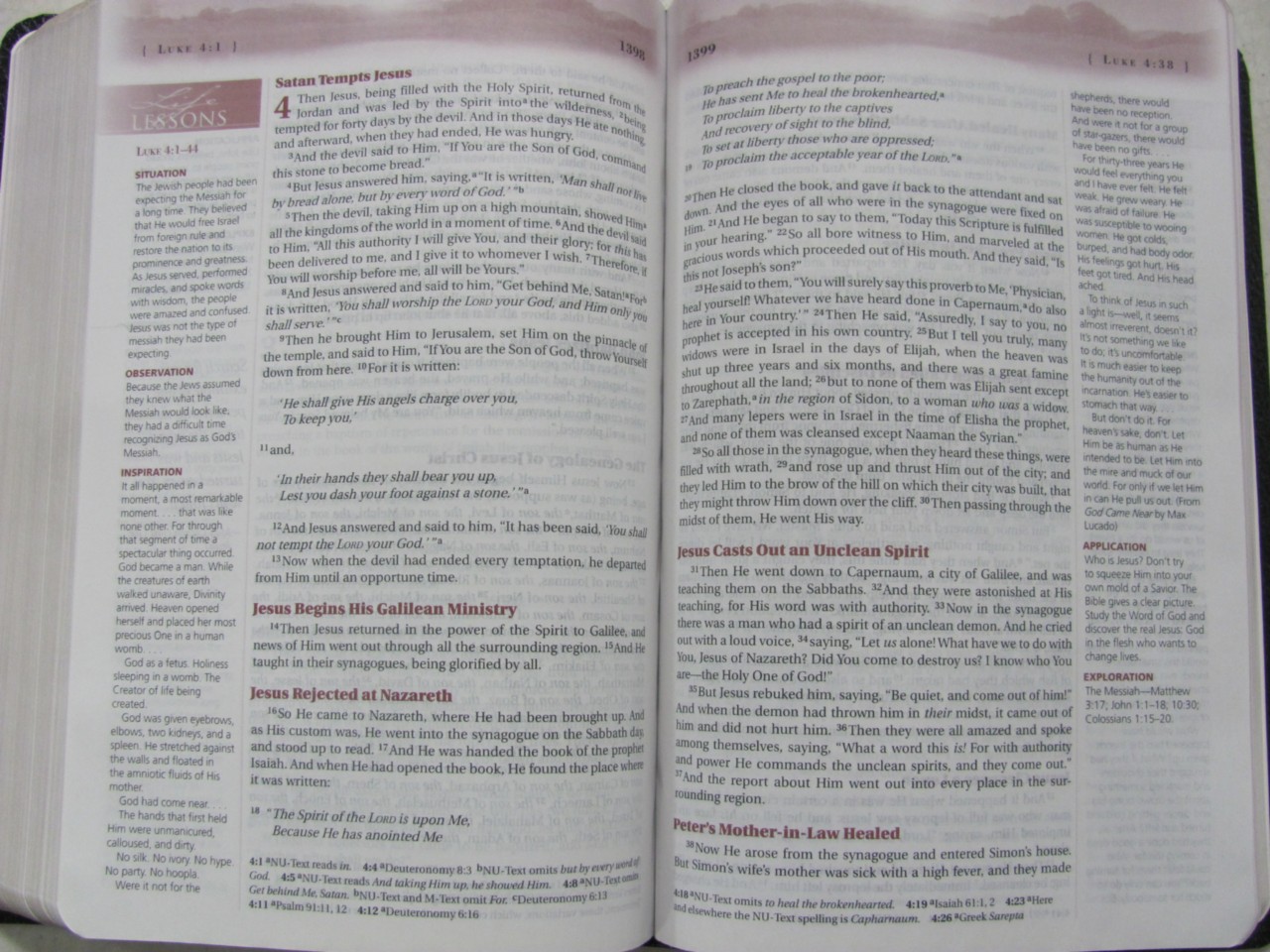 NKJV; LIFE LESSONS STUDY BIBLE: MAX LUCADO; LEATH; NEW! | eBay