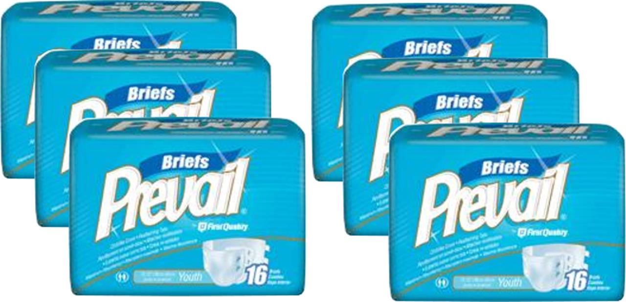 Prevail Youth Adult Brief TAB Disposable Diapers Incontinence Heavy
